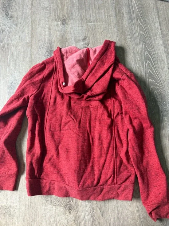 Figs Heathered Red Zip Hoodie - Picture 3 of 4